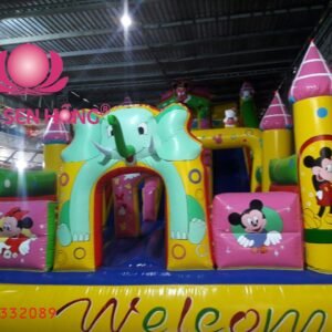 Nhà hơi – nhà phao IB-054-112 cho sự kiện, khu vui chơi, resort – Hoa Sen Hồng