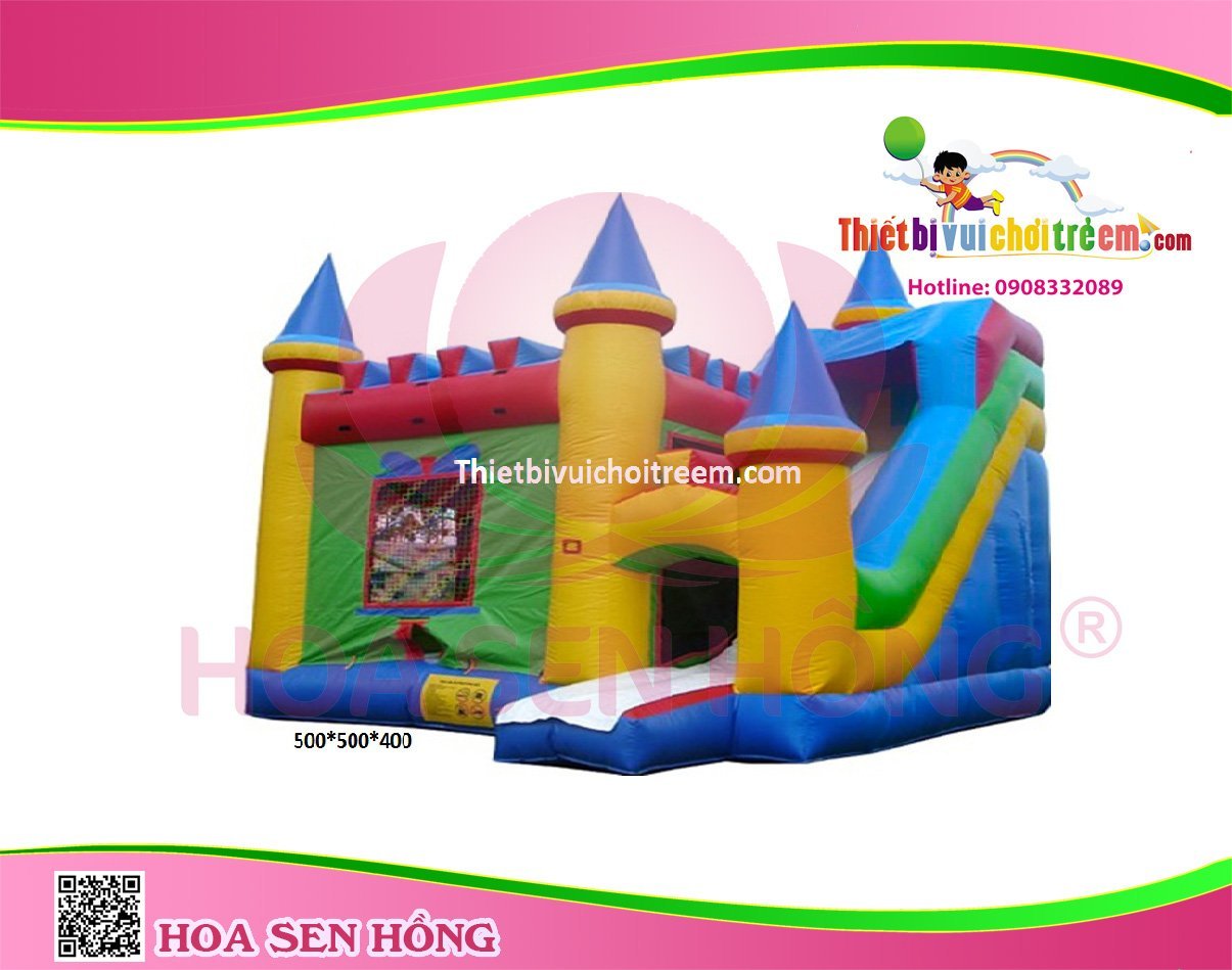 Nhà hơi – nhà phao IB-054-13 cho sự kiện, khu vui chơi, resort – Hoa Sen Hồng