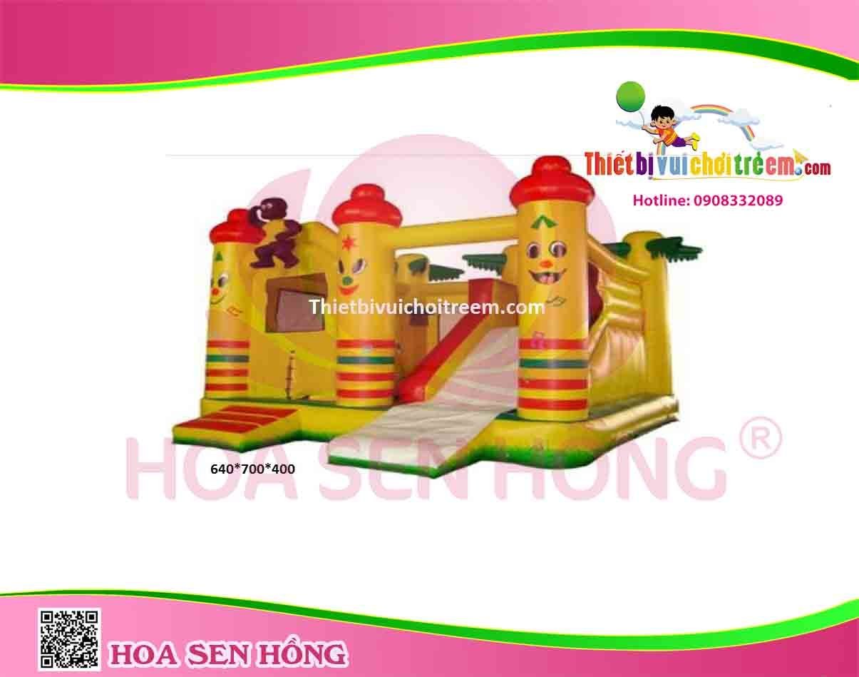 Nhà hơi – nhà phao IB-054-16 cho sự kiện, khu vui chơi, resort – Hoa Sen Hồng