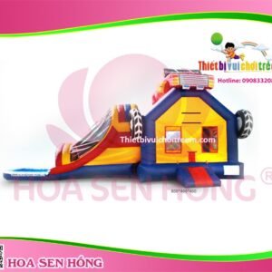 Nhà hơi – nhà phao IB-054-22 cho sự kiện, khu vui chơi, resort – Hoa Sen Hồng