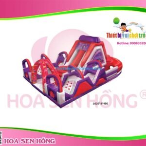 Nhà hơi – nhà phao IB-054-35 cho sự kiện, khu vui chơi, resort – Hoa Sen Hồng