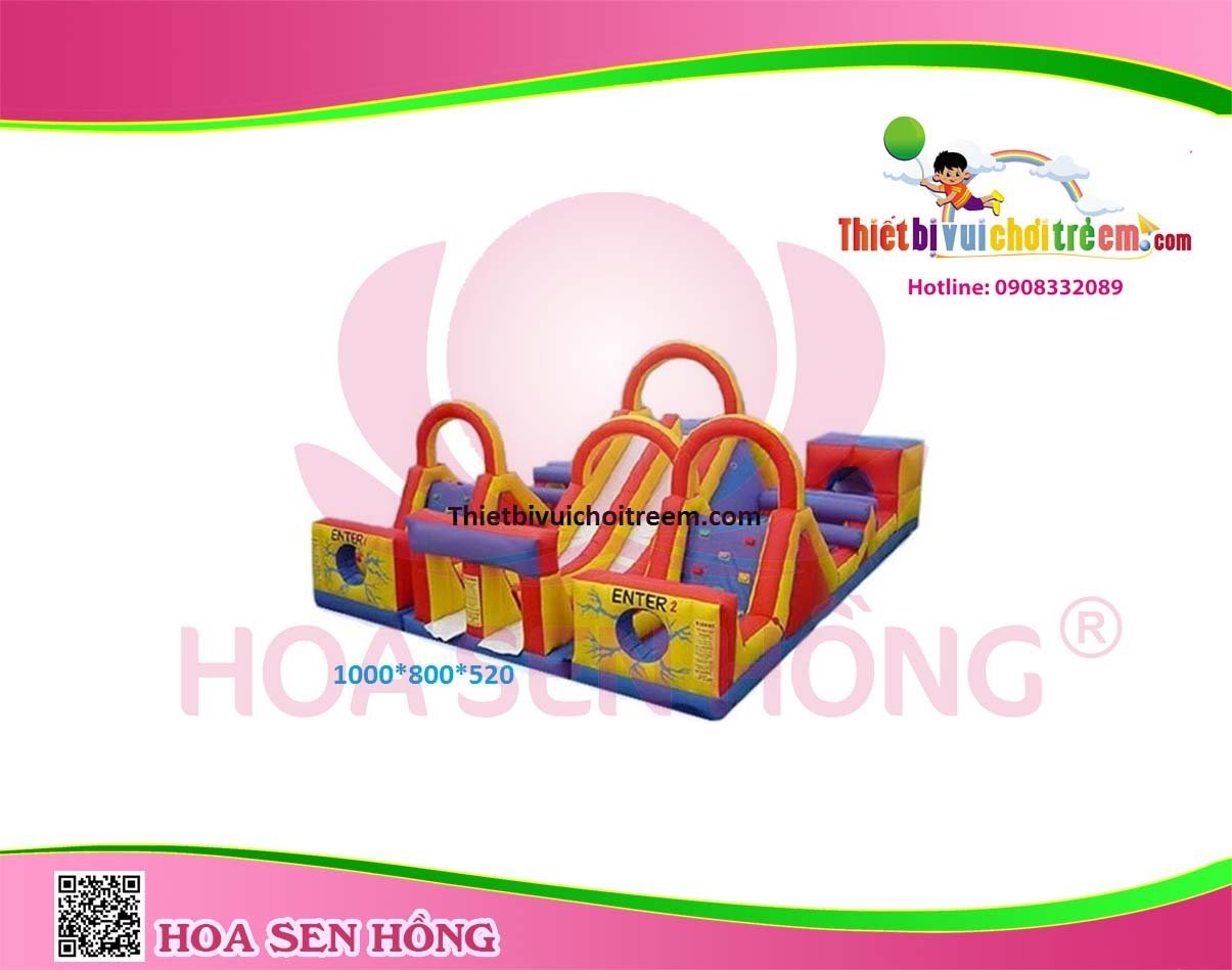 Nhà hơi – nhà phao IB-054-40 cho sự kiện, khu vui chơi, resort – Hoa Sen Hồng