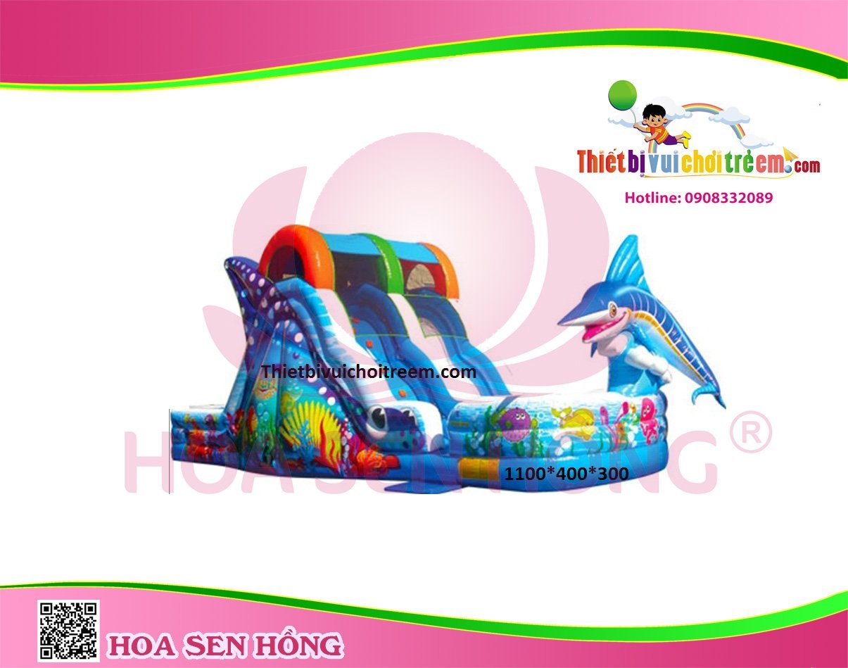 Nhà hơi – nhà phao IB-054-41 cho sự kiện, khu vui chơi, resort – Hoa Sen Hồng