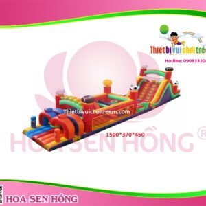 Nhà hơi – nhà phao IB-054-46 cho sự kiện, khu vui chơi, resort – Hoa Sen Hồng