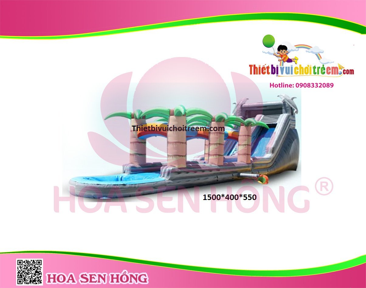 Nhà hơi – nhà phao IB-054-47 cho sự kiện, khu vui chơi, resort – Hoa Sen Hồng
