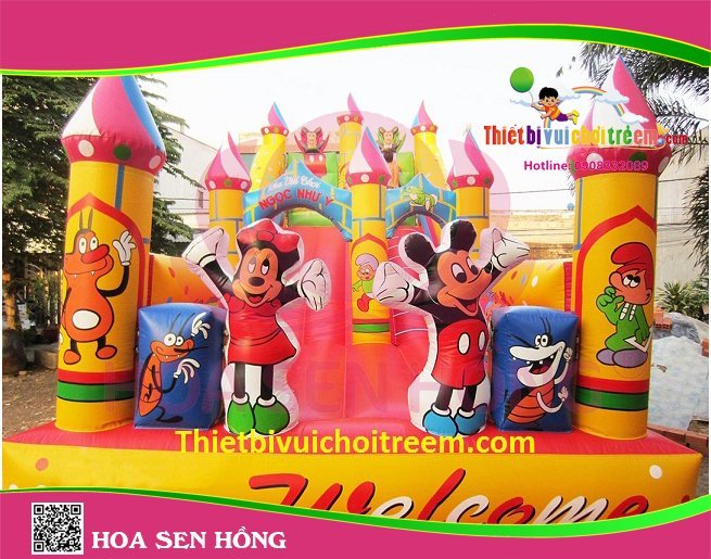 Nhà hơi – nhà phao IB-054-51 cho sự kiện, khu vui chơi, resort – Hoa Sen Hồng