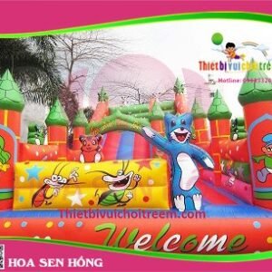 Nhà hơi – nhà phao IB-054-54 cho sự kiện, khu vui chơi, resort – Hoa Sen Hồng