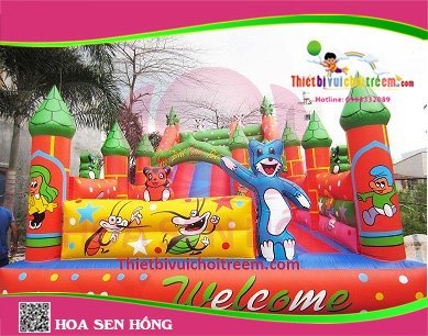 Nhà hơi – nhà phao IB-054-54 cho sự kiện, khu vui chơi, resort – Hoa Sen Hồng