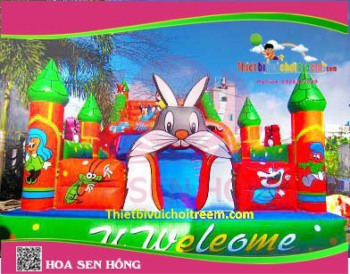 Nhà hơi – nhà phao IB-054-55 cho sự kiện, khu vui chơi, resort – Hoa Sen Hồng