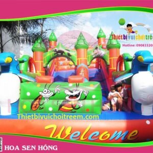 Nhà hơi – nhà phao IB-054-56 cho sự kiện, khu vui chơi, resort – Hoa Sen Hồng