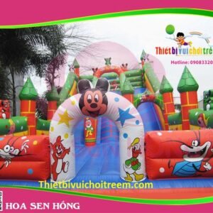 Nhà hơi – nhà phao IB-054-59 cho sự kiện, khu vui chơi, resort – Hoa Sen Hồng