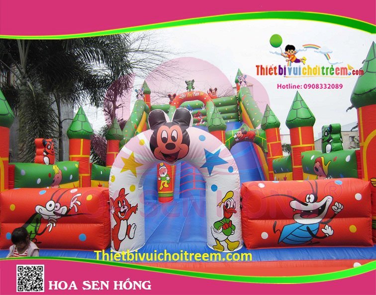 Nhà hơi – nhà phao IB-054-59 cho sự kiện, khu vui chơi, resort – Hoa Sen Hồng