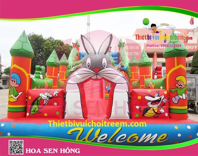 Nhà hơi – nhà phao IB-054-60 cho sự kiện, khu vui chơi, resort – Hoa Sen Hồng