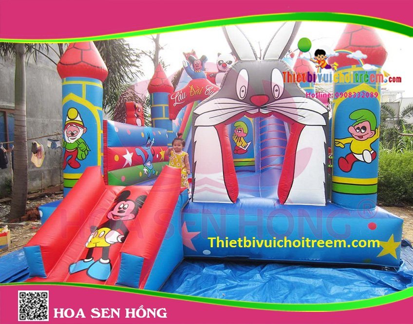 Nhà hơi – nhà phao IB-054-61 cho sự kiện, khu vui chơi, resort – Hoa Sen Hồng