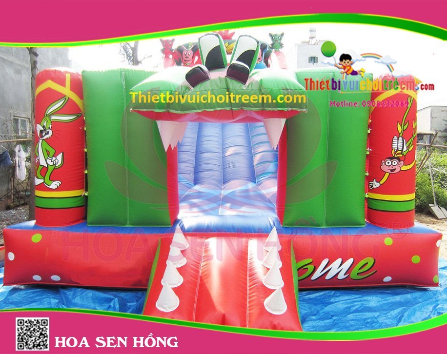 Nhà hơi – nhà phao IB-054-62 cho sự kiện, khu vui chơi, resort – Hoa Sen Hồng