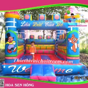 Nhà hơi – nhà phao IB-054-63 cho sự kiện, khu vui chơi, resort – Hoa Sen Hồng