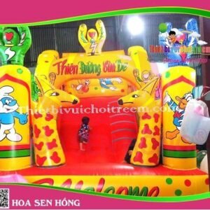 Nhà hơi – nhà phao IB-054-66 cho sự kiện, khu vui chơi, resort – Hoa Sen Hồng