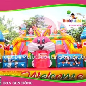 Nhà hơi – nhà phao IB-054-68 cho sự kiện, khu vui chơi, resort – Hoa Sen Hồng