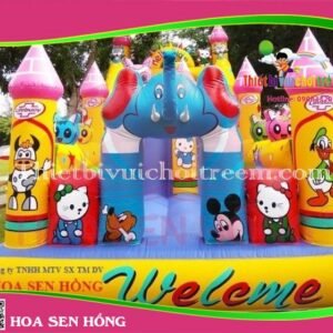 Nhà hơi – nhà phao IB-054-69 cho sự kiện, khu vui chơi, resort – Hoa Sen Hồng