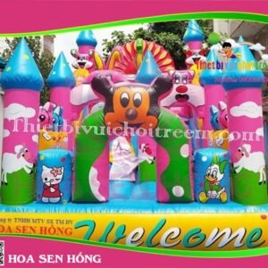 Nhà hơi – nhà phao IB-054-72 cho sự kiện, khu vui chơi, resort – Hoa Sen Hồng