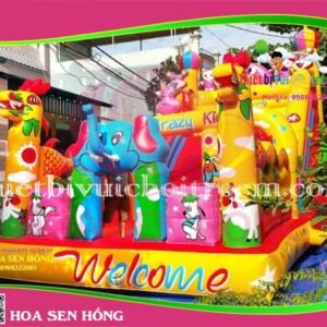 Nhà hơi – nhà phao IB-054-73 cho sự kiện, khu vui chơi, resort – Hoa Sen Hồng
