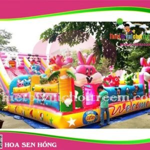 Nhà hơi – nhà phao IB-054-74 cho sự kiện, khu vui chơi, resort – Hoa Sen Hồng