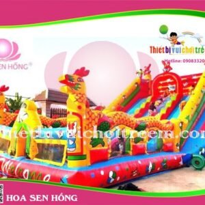 Nhà hơi – nhà phao IB-054-75 cho sự kiện, khu vui chơi, resort – Hoa Sen Hồng