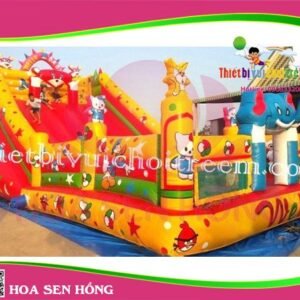 Nhà hơi – nhà phao IB-054-77 cho sự kiện, khu vui chơi, resort – Hoa Sen Hồng