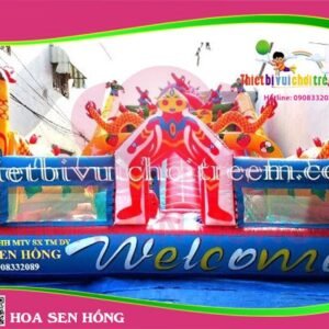 Nhà hơi – nhà phao IB-054-81 cho sự kiện, khu vui chơi, resort – Hoa Sen Hồng