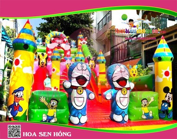 Nhà hơi – nhà phao IB-054-83 cho sự kiện, khu vui chơi, resort – Hoa Sen Hồng