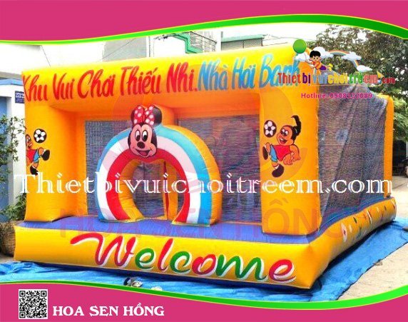 Nhà hơi – nhà phao IB-054-84 cho sự kiện, khu vui chơi, resort – Hoa Sen Hồng