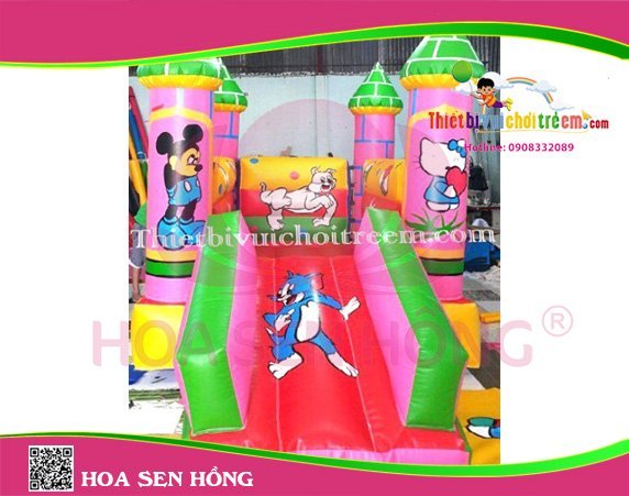 Nhà hơi – nhà phao IB-054-85 cho sự kiện, khu vui chơi, resort – Hoa Sen Hồng
