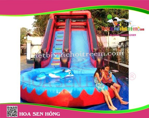 Nhà hơi – nhà phao IB-054-87 cho sự kiện, khu vui chơi, resort – Hoa Sen Hồng