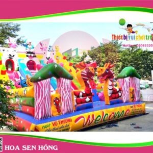 Nhà hơi – nhà phao IB-054-88 cho sự kiện, khu vui chơi, resort – Hoa Sen Hồng