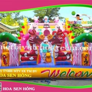Nhà hơi – nhà phao IB-054-90 cho sự kiện, khu vui chơi, resort – Hoa Sen Hồng