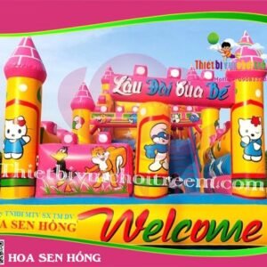 Nhà hơi – nhà phao IB-054-93 cho sự kiện, khu vui chơi, resort – Hoa Sen Hồng