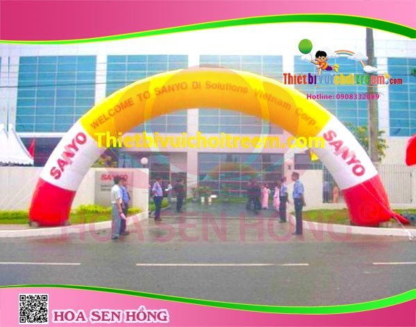 Cổng hơi IG-54-03 cho sự kiện, khu vui chơi, resort – Hoa Sen Hồng