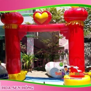Cổng hơi IG-54-06 cho sự kiện, khu vui chơi, resort – Hoa Sen Hồng