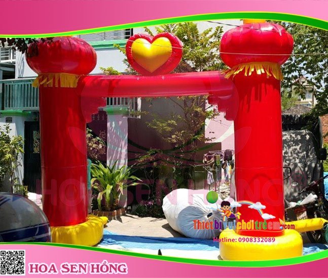 Cổng hơi IG-54-06 cho sự kiện, khu vui chơi, resort – Hoa Sen Hồng