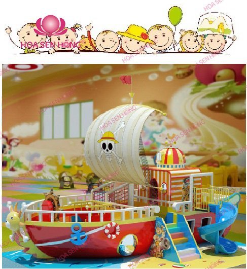 Khu liên hoàn trong nhà IN-052-11 cho khu vui chơi trong nhà trung tâm thương mại, nhà hàng, trường mầm non – Hoa Sen Hồng