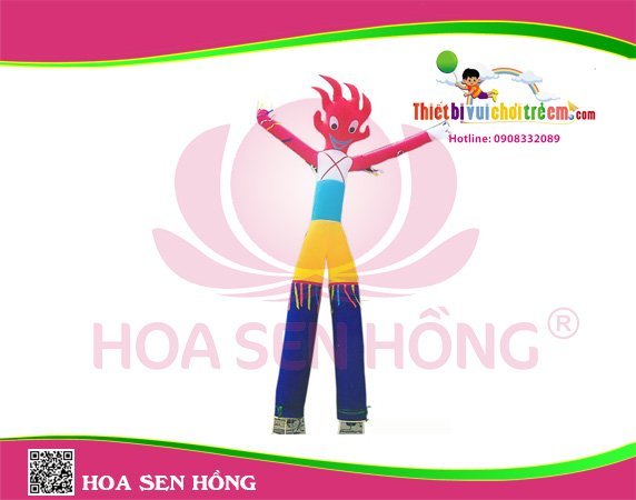 Rối hơi IP-054-01 cho sự kiện, khu vui chơi, resort – Hoa Sen Hồng