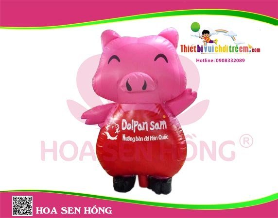Rối hơi IP-054-07 cho sự kiện, khu vui chơi, resort – Hoa Sen Hồng