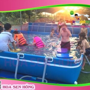 Hồ bơi hơi IS-059-04 cho sự kiện, khu vui chơi, resort – Hoa Sen Hồng