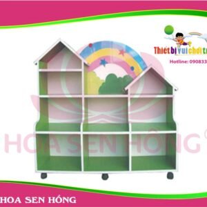 Kệ chủ đề KS-46-02 cho trường mầm non, nhóm trẻ – Hoa Sen Hồng