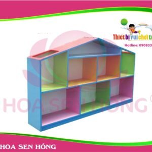 Kệ chủ đề KS-46-06 cho trường mầm non, nhóm trẻ – Hoa Sen Hồng