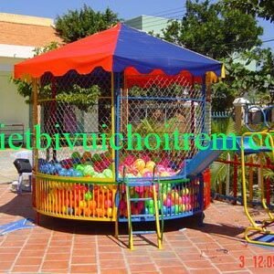 Nhà banh NB-01-01 cho sân chơi ngoài trời khu chung cư, trường mầm non, resort, công viên – Hoa Sen Hồng