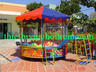 Nhà banh NB-01-01 cho sân chơi ngoài trời khu chung cư, trường mầm non, resort, công viên – Hoa Sen Hồng
