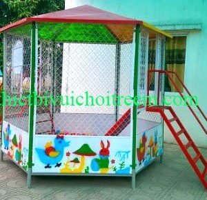 Nhà banh NB-01-02 cho sân chơi ngoài trời khu chung cư, trường mầm non, resort, công viên – Hoa Sen Hồng
