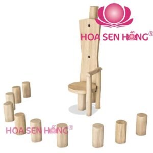 Thăng bằng OD-01-212 cho sân chơi ngoài trời khu chung cư, trường mầm non, resort, công viên – Hoa Sen Hồng