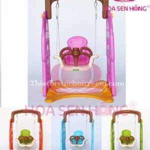 Xích đu PT-026-01 cho trường mầm non, nhóm trẻ – Hoa Sen Hồng